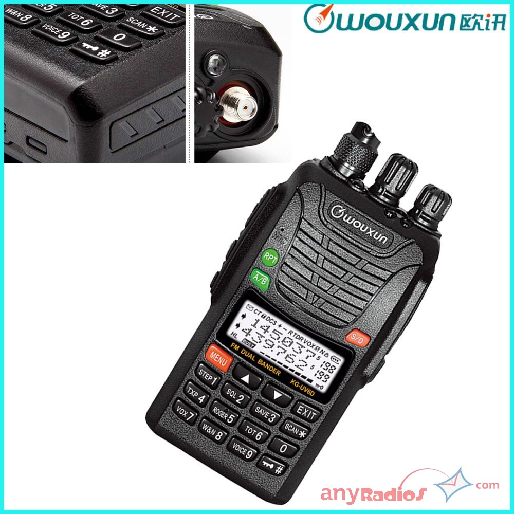 Wouxun KG-UV6D Dual Band Long Range IP55 Walkie Talkie Any Radios