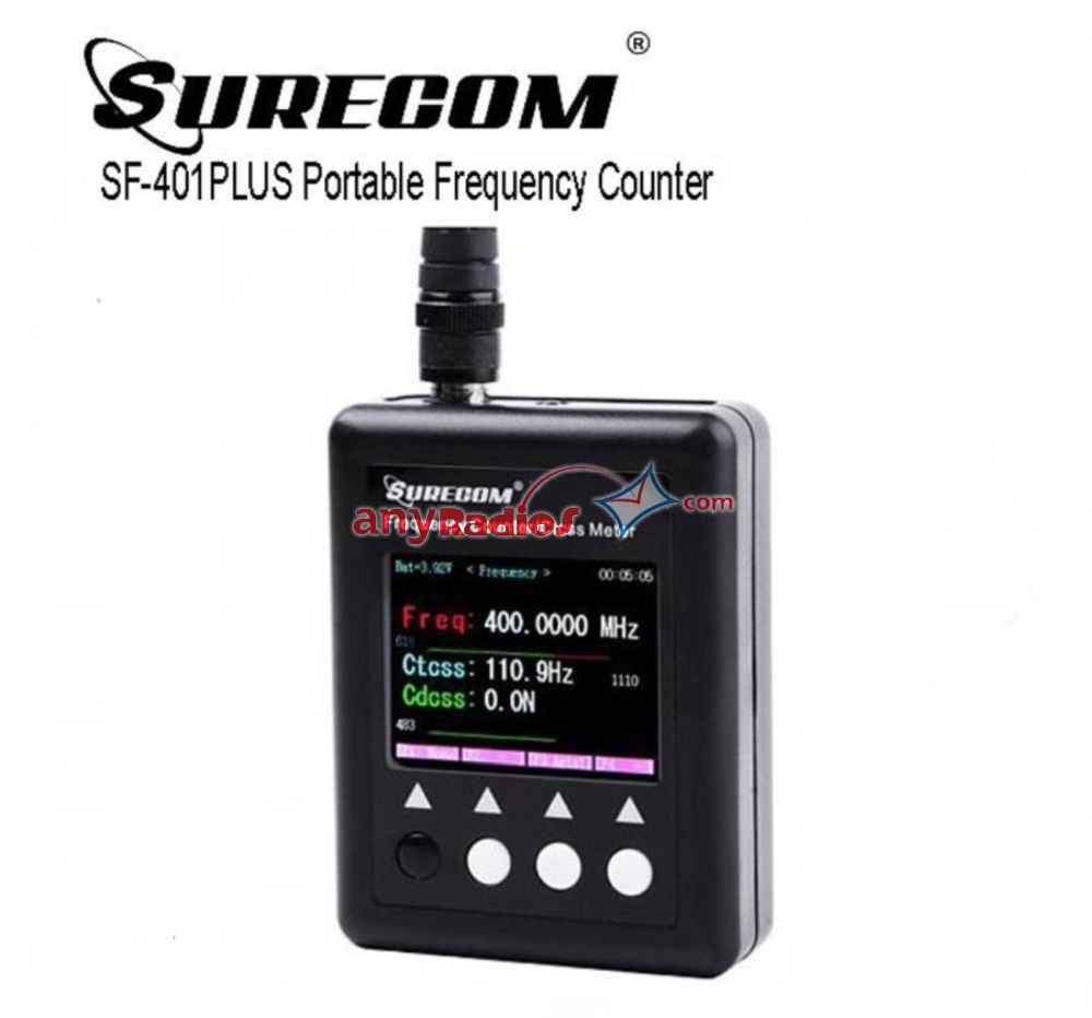 SURECOM SF401 Plus Portable Frequency Counter 27Mhz-3000Mhz Radio Tester 