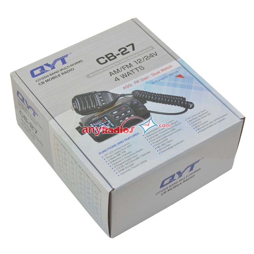 Radioddity CB-27 Pro CB Radio | AM/FM for US | 4W | VOX | RF Gain | Squelch  Control