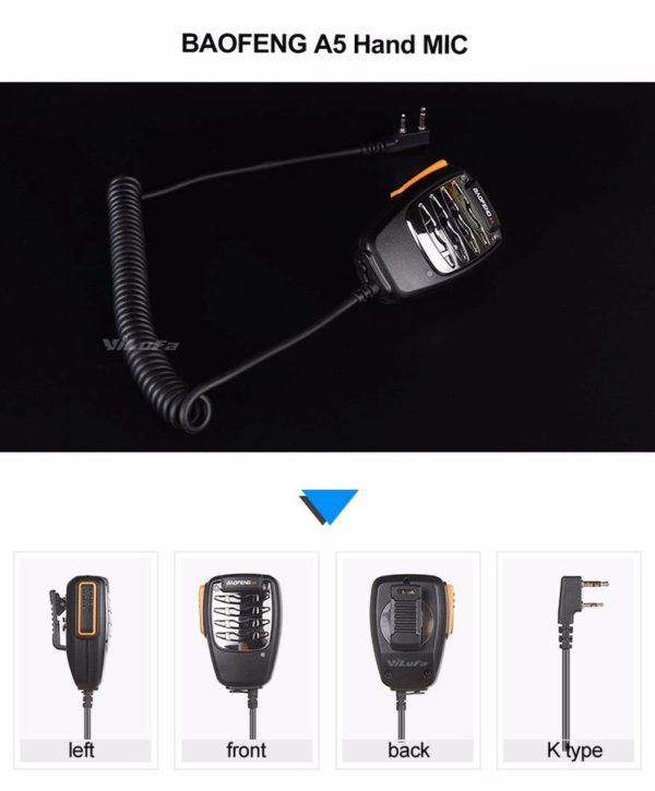 Kenwood 2-pin Plug Hand Shoulder Speaker Microphone