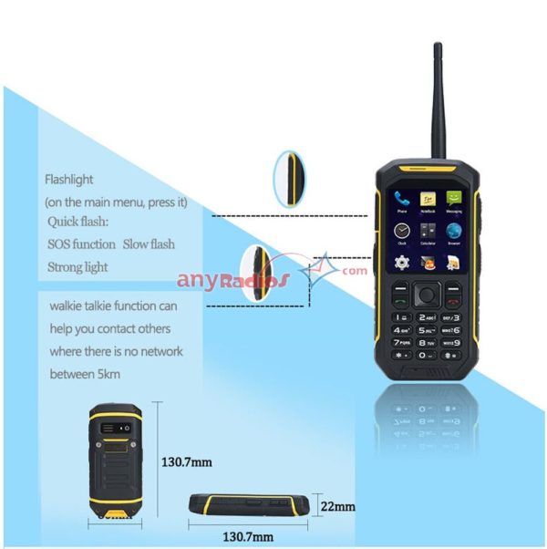 Alps X6 IP68 Waterproof Rugged Cheap PTT Phone Radio UHF 400-470MHz