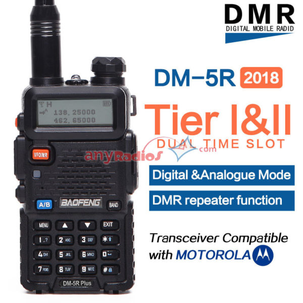 Baofeng DM-5R plus Digital Radio 2018 DMR Repeater Tier I & II Compatible with Motorola