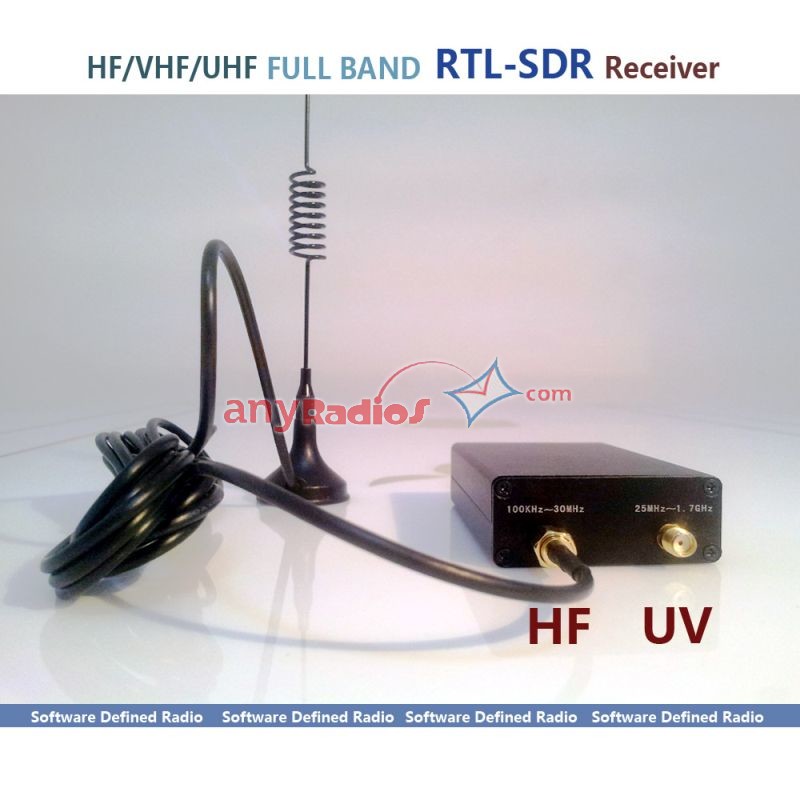 Taidacent 100KHz-1.7GHz SDR Hf Radio Receiver Software Radio Full-Band RTL-SDR Receiver SW UHF VHF Short-Wave Broadband SDR Receiver Kit Color Finished Product 