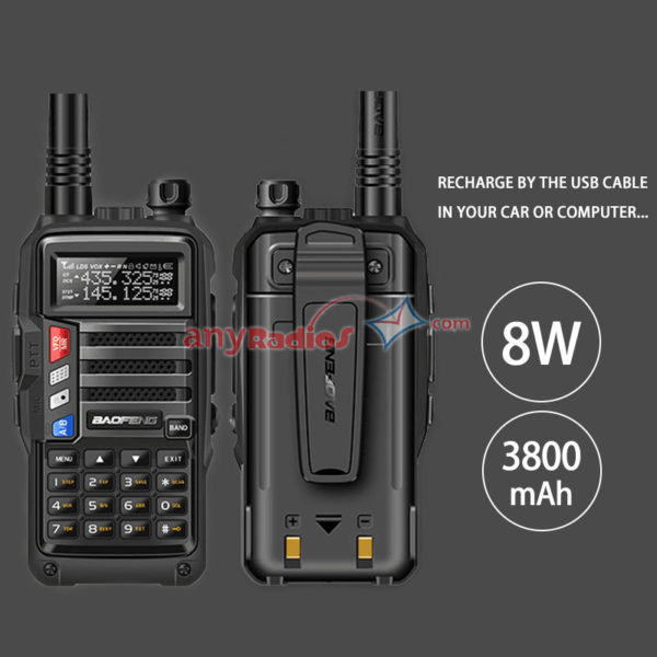 2018 Baofeng AS53 8W Powerful Dual Band 10KM Long Range Amateur Radio - Image 2