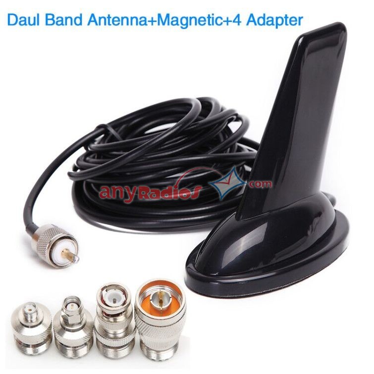 BNC Dual Band Magnetic Mount Base Antenna for Motorola Vertex ICOM USA SHIP 
