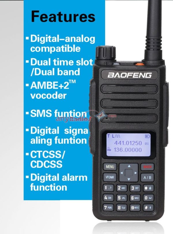2PCS Pofung Baofeng 2019 Newest DM-1801 Digital Walkie Talkie Compatible With Motorola
