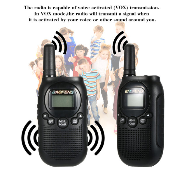 0.5W VOX Flashlight Key Lock 1.5KM Range New T6 Baofeng Mini Walkie Talkie - Image 3