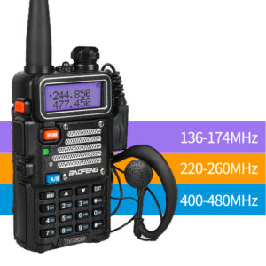 Tri-Band Baofeng UV-5RX3 VFO Long Range Two Way Radio