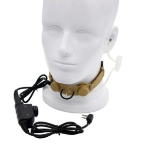 Z003 Earpiece Silynx PTT Z Tactical Throat Mic for Baofeng UV5R TYT PX777 Plus Kenwood Radios