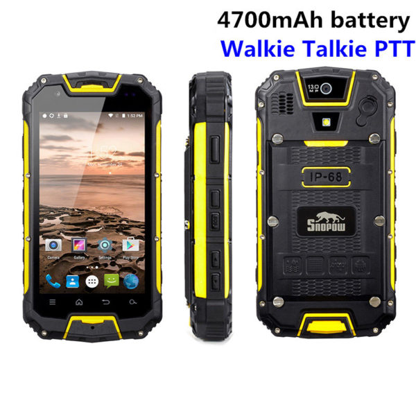 Snopow M5P IP68 Waterproof Rugged 4G LTE Smartphone UHF Walkie Talkie