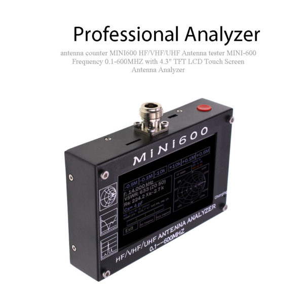 MINI600 Antenna Analyzer 0.1-600MHZ HF/VHF/UHF Antenna Counter