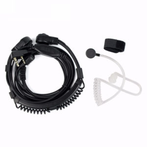 Baofeng 5R 888S Kenwood 2Pin Throat mic Covert Acoustic Tube Earpiece
