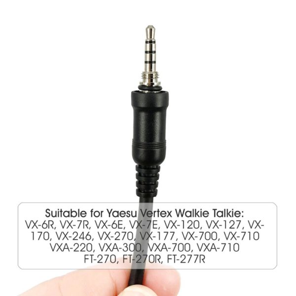 PTT Handheld Radio Microphone Speaker Mic Fit for Yaesu Vertex VX-6R VX-7R - Image 3