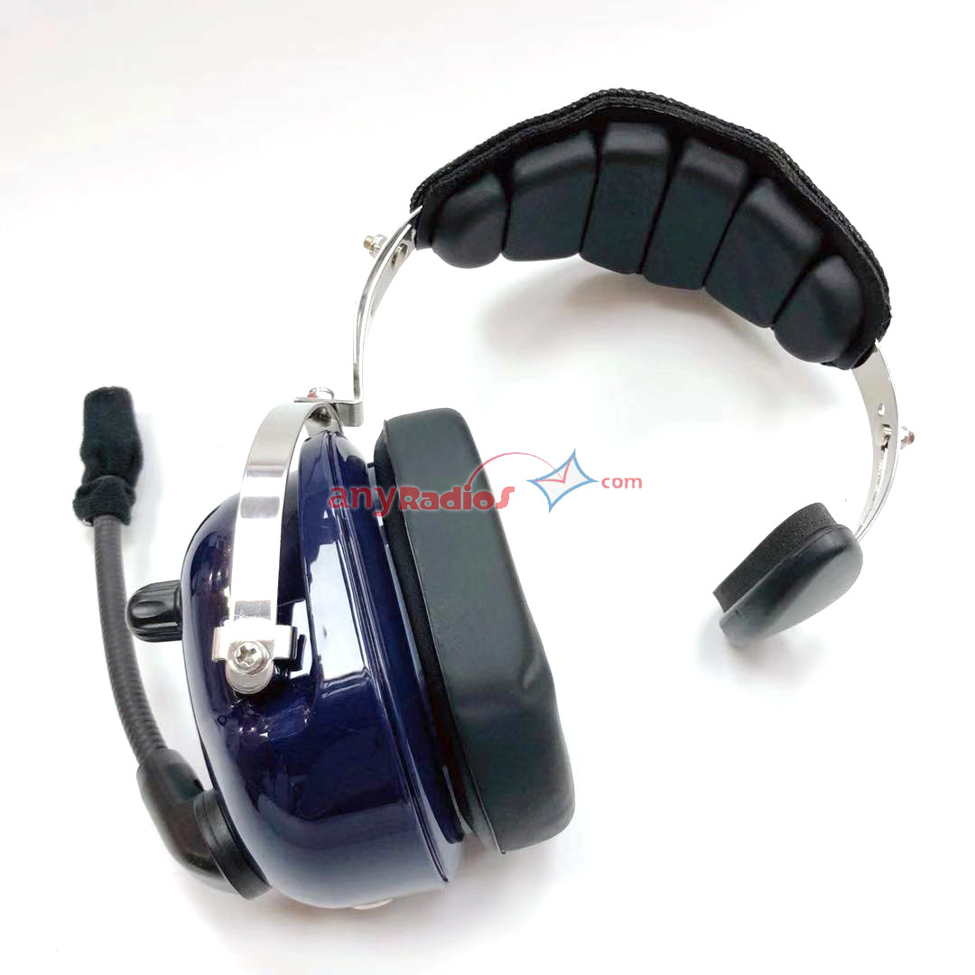 1x Heavy Duty Overhead Headset Boom Mic PTT Fit Kenwood Puxing Baofeng Radio UE 