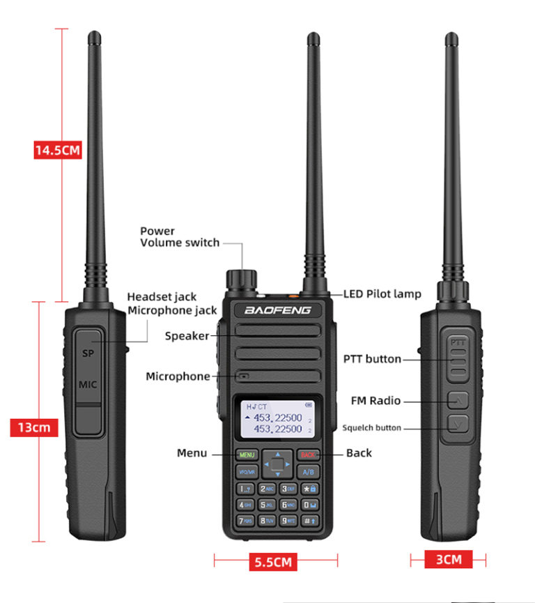 Baofeng BFH6 Dual Band 10W High Powerful Handheld Radios Any Radios