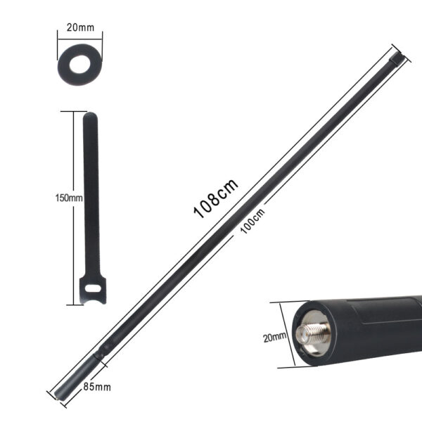 108cm Ulta-long Ham Radio Dual Band Tactical Outdoor Extend Foldable Antenna - Image 4