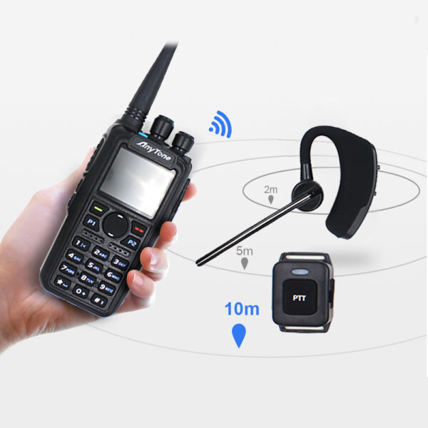 Two-Way Radio Bluetooth PTT for Anytone AT-D878UV Plus AT-D578 Pro