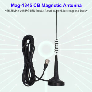For Citizen Band Radio Mag-1345 Magnet Base 4 Meters Feeder Cable Antenna