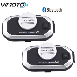 English Ver 850mAh 2PCS Vimoto V8 Motorbike Stereo BT Earphone For Mobile Phone GPS 2-Ways Radio
