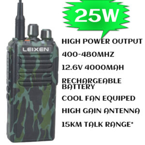 LEIXEN VV-25 Long Distance Walkie Talkie 25W UHF 4000mAh Battery