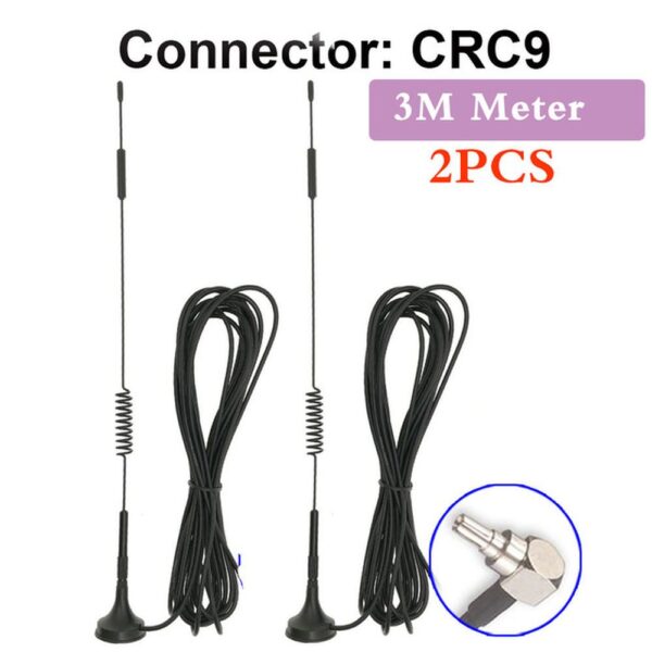 2PCS 3Meter 2G 3G 4G LTE 700-2700MHz Magnetic Mobile Antenna 12dBi CRC9 TS9 SMA-male Connector - Image 4
