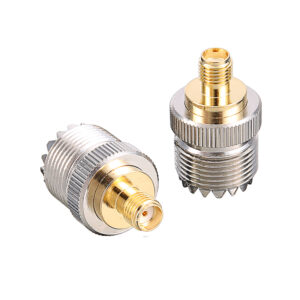 2pcs Walkie Talkie Connector S021A SMA Female to SO239 UHF Female adaptor