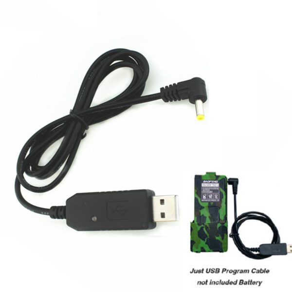 For Baofeng UV-5R 3800 Battery UVS9 R9 BF-UVB3 Plus Batetery USB Car Charger Cable