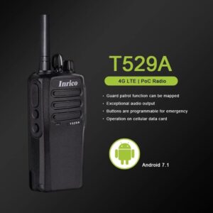Free Shipping Inrico T529A 4G LTE Rugged Android PoC Handheld Radio with Desktop Charger