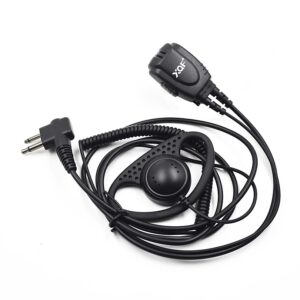 2 Pin Security Guard Clip Ear Earpiece Mic PTT for Motorola GP300 GP3688 CP200 DP1400 etc