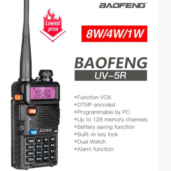 Baofeng UV-5R Dual Band Powerful 8Watts 10km Hunting Transmitter - Image 4