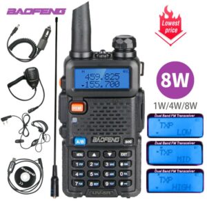 Baofeng UV-5R Dual Band Powerful 8Watts 10km Hunting Transmitter