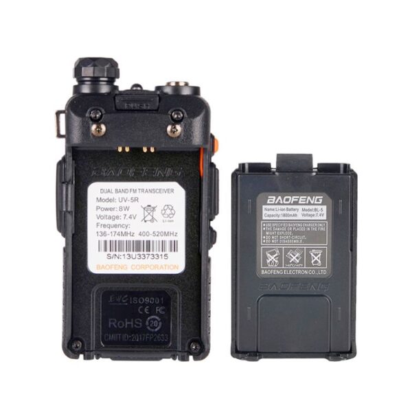 Baofeng UV-5R Dual Band Powerful 8Watts 10km Hunting Transmitter - Image 3