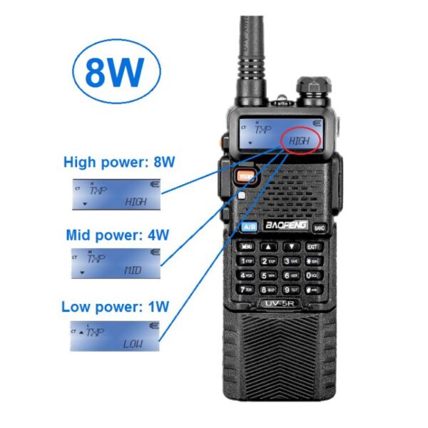 Two Way Ham Radio Stations Baofeng UV-5R with 3800mAh Extend Battery Speaker Microphone Programming Cable Security Headset Car Charger High Gain Antenna - Image 3
