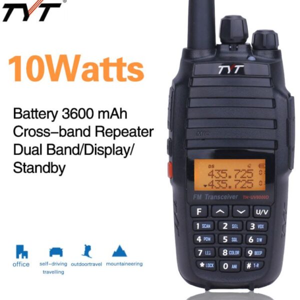 TYT TH-UV8000D Radio with Speaker Microphone Car Charger Programming Cable Security Headset High Gain Antenna