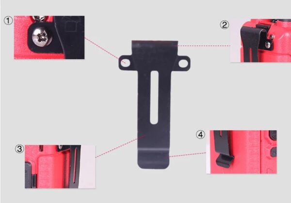 Metal Durability Back Clip for Variety of Kenwood Baofeng UV-5R 5RA 5RB 5RC 5RD 5RE 5RA+ 5RE+Radios - Image 3