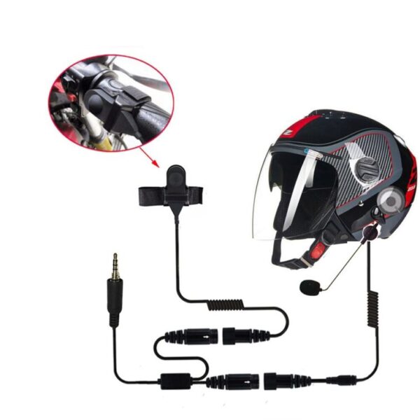 Motorcycle Helmet Headset Microphone for Yaesu Vertex Radio VX-6R VX-7R Radio