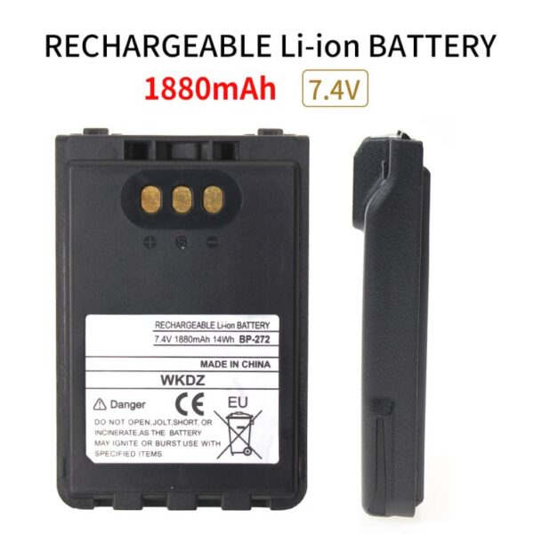 Icom BP272 Battery 1880mAh for ICOM IC-31A 31E 51A 51E Radio with Belt Clip - Image 3