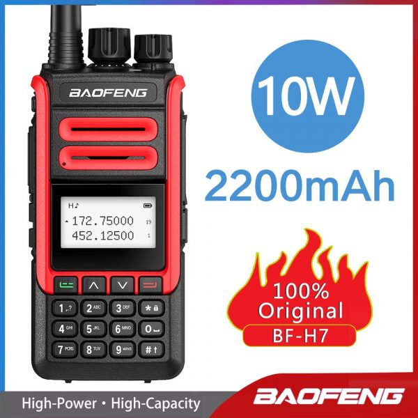 Baofeng BF-H7 Walkie Talkie Dual Band 10W Powerful Transceiver 136-174MHz 400-520MHz Hunting Two way Radio