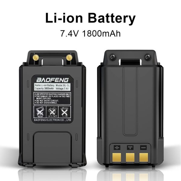 Baofeng Type-C Charging BL-5L 3800mAh 7.4V Li-Ion Battery for BAOFENG UV-5R UV-5RX3 UV-5RA UV-5RD UV-5RE UV5RA+ UV5RC - Image 2