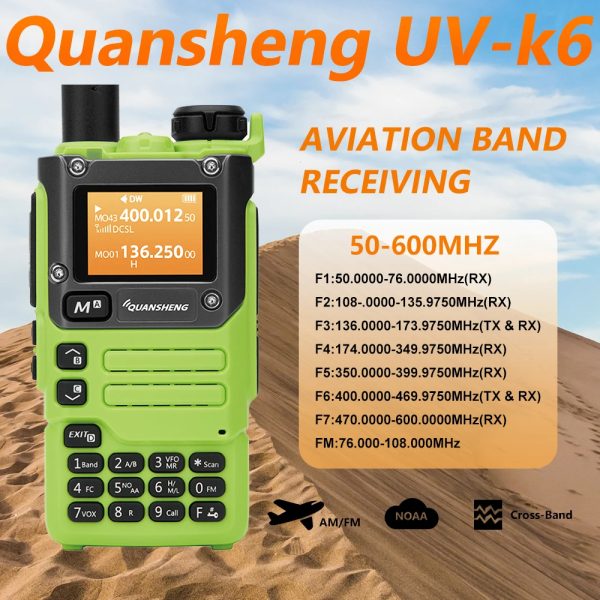 Green UV-K6 Quansheng Handheld Two way Radio - Image 2