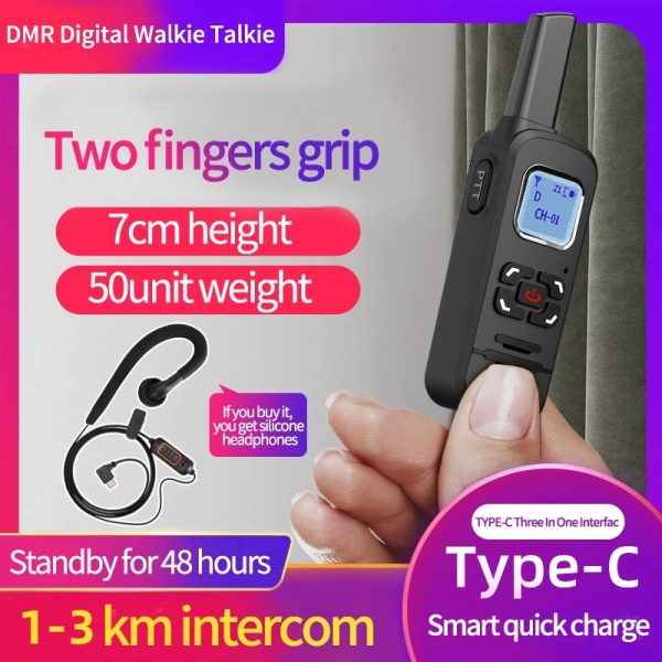 2W DMR Mini Walkie Talkie Adapted to Motorola HYT Two Way Radio - Image 4