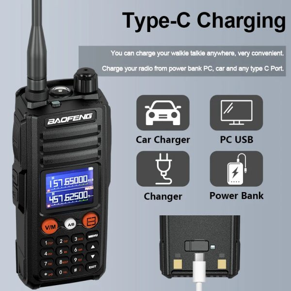 13.5W Amateur Radio Baofeng UV-27 Pro Max Three Bands UHF VHF Walkie Talkie - Image 4
