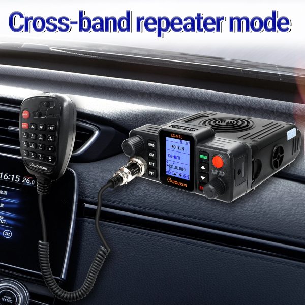 WOUXUN KG-M70 25W Mobile Radio UHF/VHF Dual Band 999CH Cross Band Repeater Mode Long Range Car Radio LCD With Microphone CB Radio - Image 4