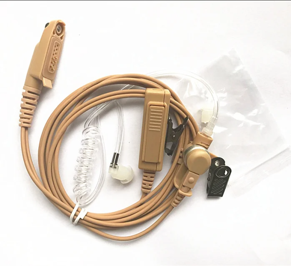 Covert Acoustic Tube Earpiece Headset Mic for Motorola GP328Plus GP344 GP388 GP688 Two Way Radio