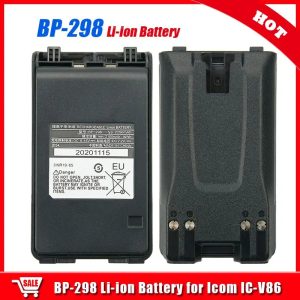 With Belt Clips BP-298 Li-ion Battery for  Icom IC-V86 Two Way Radio Accessories 7.2V 2250mAh Replacement Battery