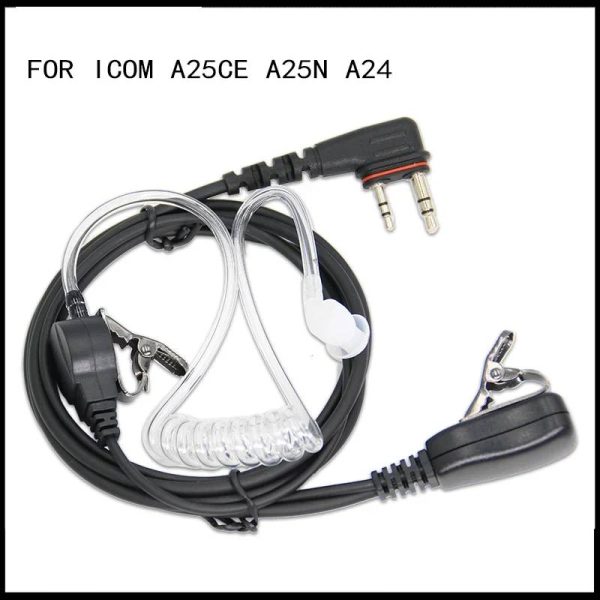 Walkie Talkie Headphones for ICOM A25CE A25N A24 Radio Air Duct Earphones