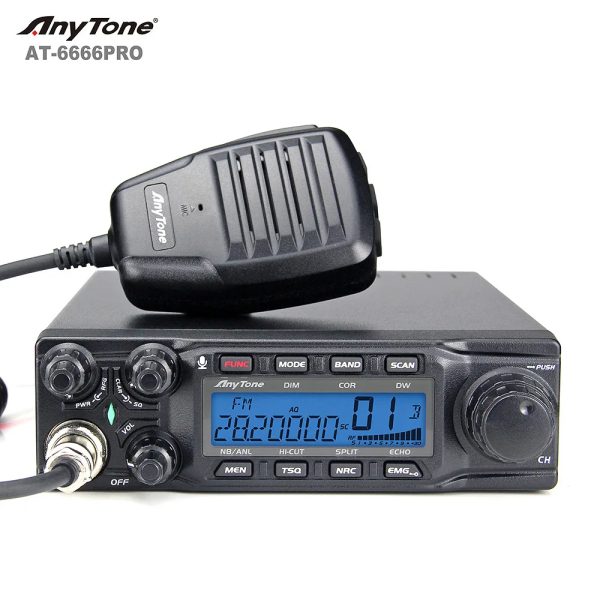 New AnyTone AT-6666pro 28-29.7MHz 80W High Power CB Radios Mobile Transceiver CW/AM/FM/USB /LSB/PA Mode 40CH Car Mobile Radio - Image 3