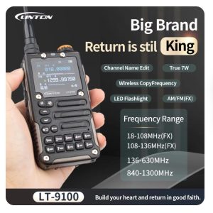 LINTON LT-9100 Portable Radio High Power Ultra Wide Frequency 18-630 840-1300MHz 
