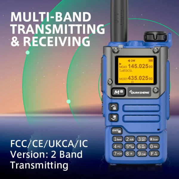 Blue Upgraded Quansheng UV-K58 Amateur Walkie Talke  512KB Large Memory Multi Bands AM FM Radio - Image 3