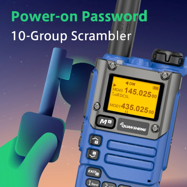 Blue Upgraded Quansheng UV-K58 Amateur Walkie Talke  512KB Large Memory Multi Bands AM FM Radio - Image 2